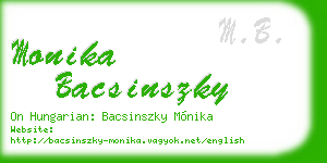 monika bacsinszky business card