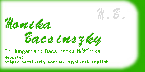 monika bacsinszky business card
